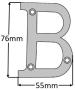 75mm (3") Black Antique Numerals - 550 A-B