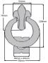 Ring Door Knocker - Black Antique - 575