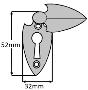 Arrow Head Covered Escutcheon - Black Antique - 585