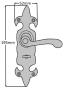 Fleur De Lys Lever Bathroom Lock Set - Black Antique (Pair) - 592