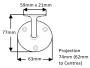 Handrail Bracket Steel 2 1/2" - 740